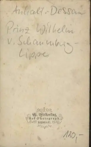 CdV Prinz Wilhelm von Schaumburg-Lippe