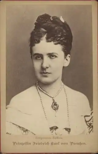 Cabinet Foto Prinzessin Friedrich Carl von Preußen