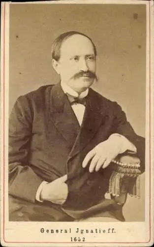 CdV General Nikolai Pawlowitsch Ignatjew, Portrait