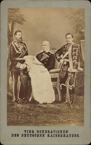 CdV Vier Generationen des Deutschen Kaiserhauses, Friedrich III, Wilhelm I, Portrait