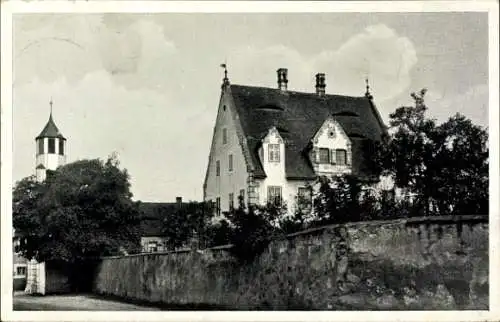 Ak Steinach Fürth Mittelfranken, Café Schlösschen Steinach, Station Vach