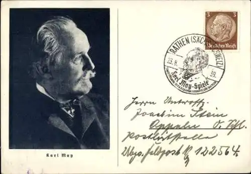 Ak Schriftsteller Karl May, Karl May Spiele Rathen