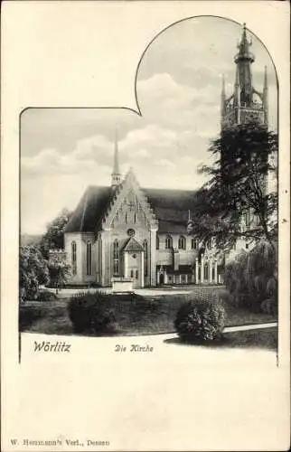 Ak Oranienbaum Wörlitz in Anhalt, St. Petri Kirche