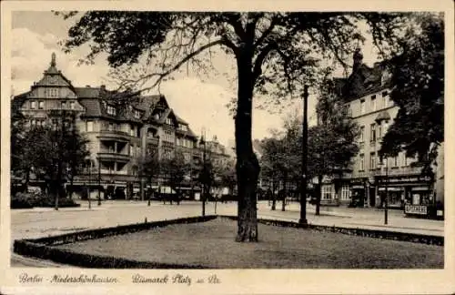Ak Berlin Pankow Niederschönhausen, Bismarckplatz, Bismarckstraße