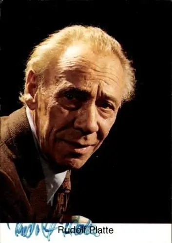 Ak Schauspieler Rudolf Platte, Portrait, Autogramm