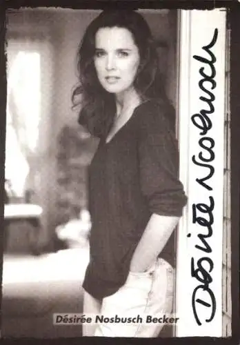 Ak Schauspielerin Desiree Nosbusch Becker, Portrait, Autogramm
