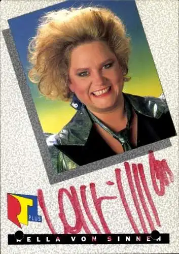 Ak Schauspielerin Hella von Sinnen, Portrait, Autogramm