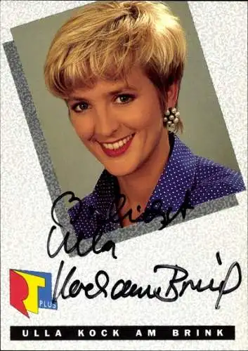 Ak Schauspielerin Ulla Kock am Brink, Portrait, Autogramm