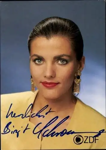 Ak Schauspielerin Birgit Schrowange, Portrait, Autogramm