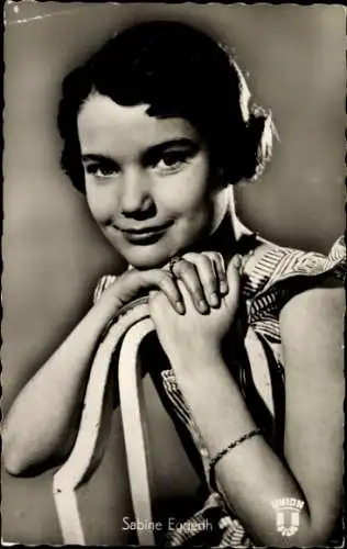 Ak Schauspielerin Sabine Eggerth, Portrait