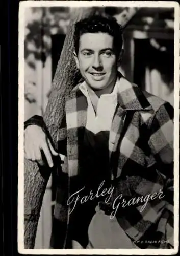 Ak Schauspieler Farley Granger, Portrait