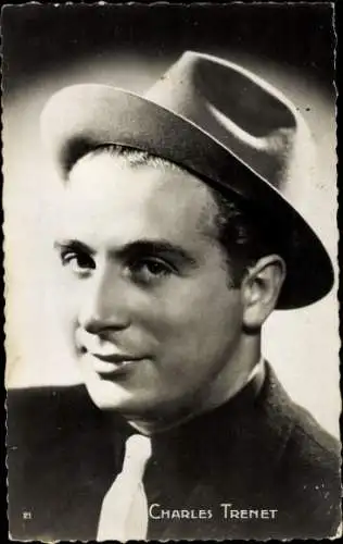 Ak Schauspieler Charles Trenet, Portrait, Hut, EPI 21