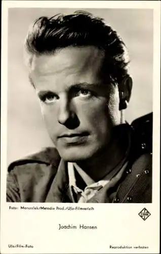Ak Schauspieler Joachim Hansen, Portrait, Film Madeleine und der Legionär