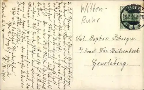 Foto Ak Witten an der Ruhr, Villa, Frauen