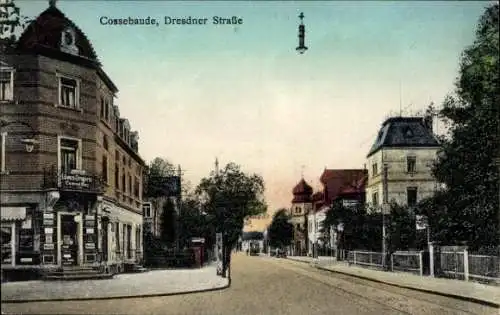 Ak Dresden Cossebaude, Dresdner Straße, Löwen-Drogerie