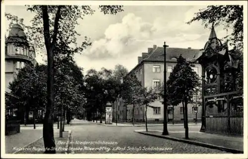 Ak Berlin Pankow Niederschönhausen, Kaiserin-Augusta-Straße, Grabbe-Allee, Schloss
