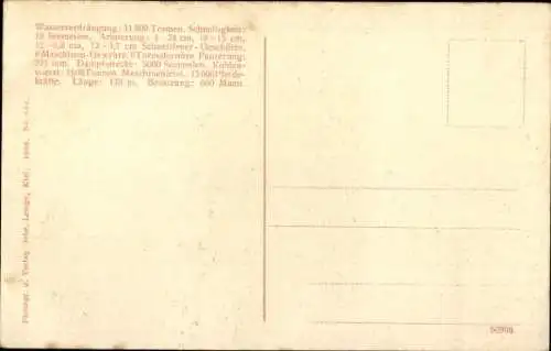 Ak Deutsches Kriegsschiff, SMS Mecklenburg, Linienschiff, Kaiserliche Marine, GLK