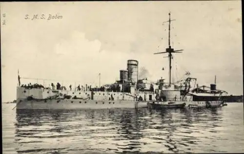Ak Deutsches Kriegsschiff SMS Baden, Kaiserliche Marine, GLK