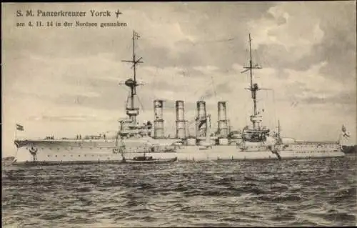 Ak Deutsches Kriegsschiff, SMS Yorck, Panzerkreuzer, Kaiserliche Marine, GLK