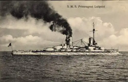 Ak Deutsches Kriegsschiff SMS Prinzregent Luitpold, Schlachtkreuzer, Kaiserliche Marine, GLK