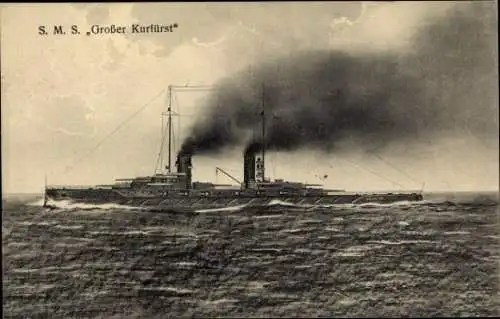 Ak Deutsches Kriegsschiff, SMS Großer Kurfürst, Kaiserliche Marine