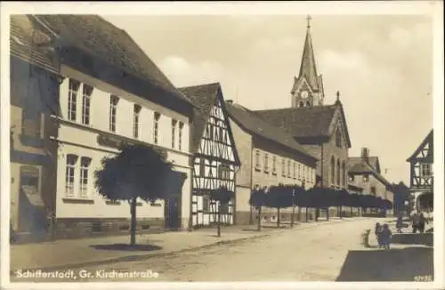 Ak Schifferstadt in der Pfalz, Große Kirchenstraße, Gasthaus
