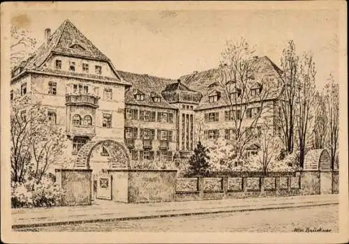 Künstler Ak Brückner, Max, Berlin Zehlendorf Dahlem, Burckhardt-Haus