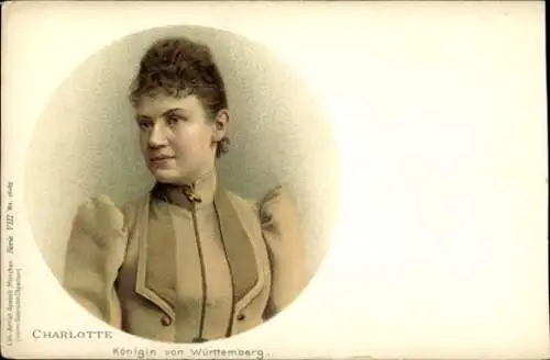 Ak Königin Charlotte von Württemberg, Portrait