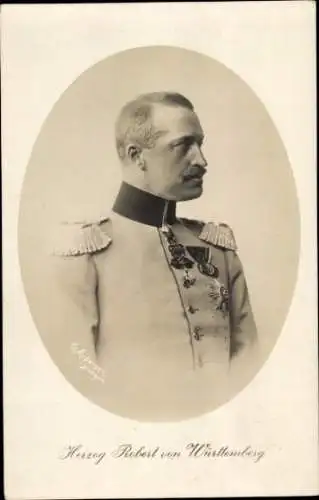 Ak Herzog Robert von Württemberg, Portrait in Uniform
