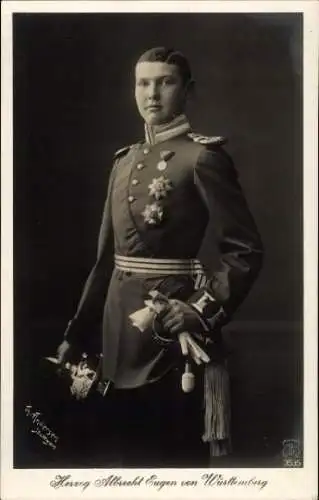 Ak Herzog Albrecht Eugen von Württemberg, Portrait in Uniform