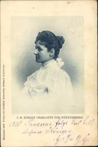 Ak Königin Charlotte von Württemberg, Portrait