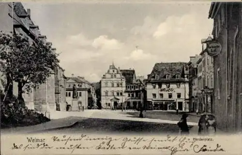 Ak Weimar in Thüringen, Herderplatz