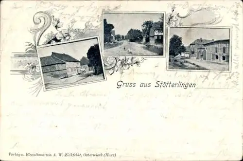 Ak Stötterlingen Lütgenrode Nörten Hardenberg in Niedersachsen, Straße, Häuser