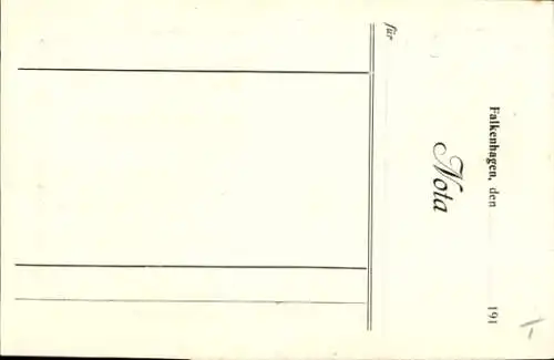 Ak Falkenhagen in der Mark, Emil Steiner Klempnermeister, Bauklempnerei, Ecke Bahnhofstraße