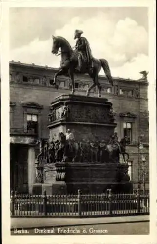 Ak Berlin Mitte, Denkmal Friedrich der Große