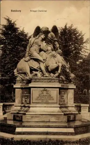 Ak Hamburg Mitte Altstadt, Kriegerdenkmal