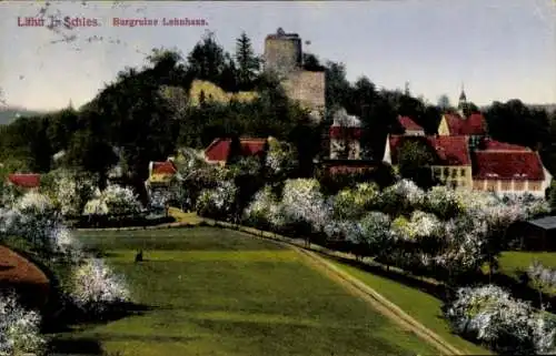 Ak Wleń Lähn am Bober Schlesien, Burgruine Lehnhaus