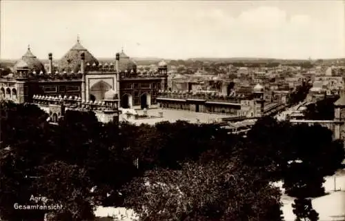 Ak Agra Indien, Jama Masjid Agra, Gesamtansicht