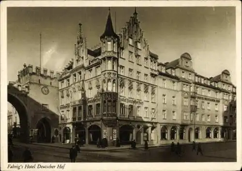 Ak München Bayern, Fahrigs Hotel Deutscher Hof am Karlstor