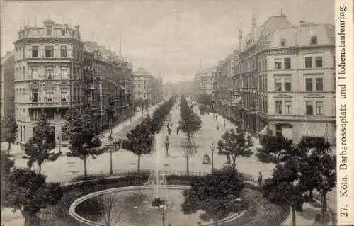 Ak Köln am Rhein, Barbarossaplatz, Hohenstaufenring