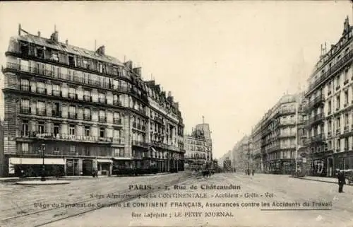 Ak Paris IX, Rue de Chateaudun