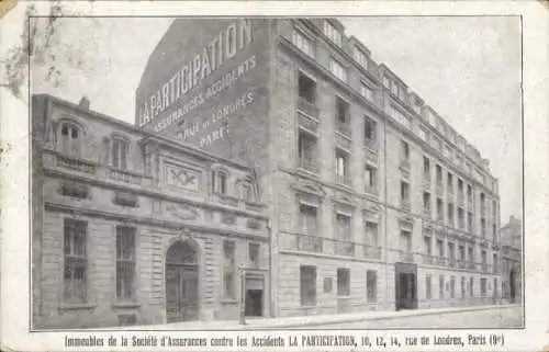 Ak Paris IX, Gebäude der Versicherungsgesellschaft