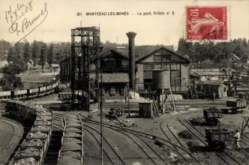 Ak Montceau les Mines Saône et Loire, der Hafen, Bildschirm Nr. 3