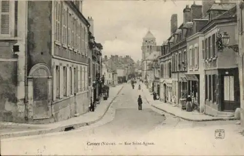 Ak Cosne Nièvre, Rue Saint Agnan