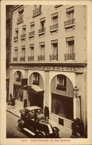 Ak Paris IX, Hotel Franklin, Rue Buffault