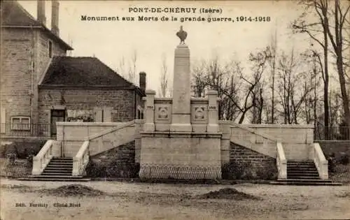 Ak Pont de Chéruy Isère, Monument aux Morts de la grande guerre