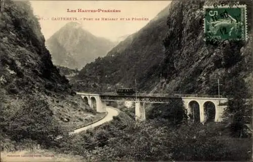 Ak Cauterets Hautes Pyrénées, Pont de Meyabat, Peguere