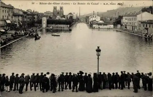 Ak Rive de Gier Loire, Bassin du Canal
