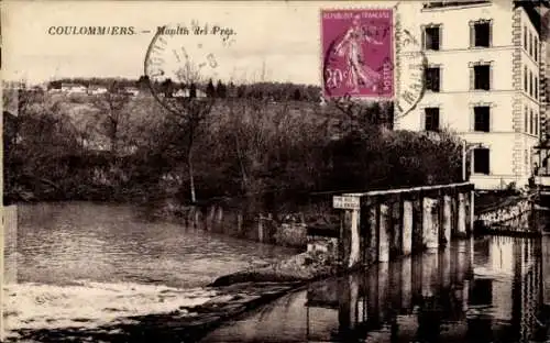 Ak Coulommiers Seine et Marne, Moulin de Pres.