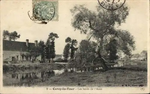 Ak Cercy la Tour Nièvre, Bords de l'Aron